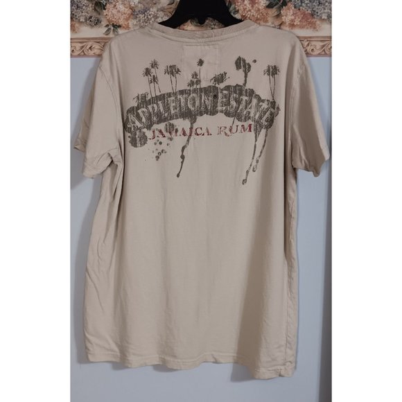 Appleton Estate Jamaica Rum Large Beige Travel Liquor Casual T-Shirt Top - Picture 4 of 4